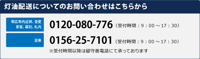 灯油のお問い合わせ